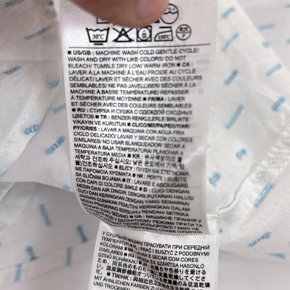 Gap New Women’s M Roll-up Tab Sleeve Half Button Up Curved Hemline‎ Shirt - Picture 7 of 9